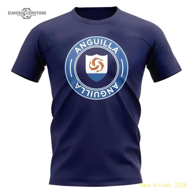 Outstanding Anguilla Football Badge T-shirt (navy) - Official Design