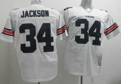 team authorized Men's None Bo Jackson #34 White 2024 Football Jersey
