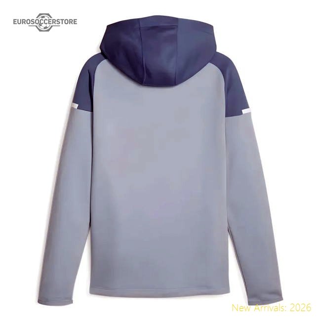 Top-Grade Hooded Jacket Blue Wash 2023-2024 Man City Casuals