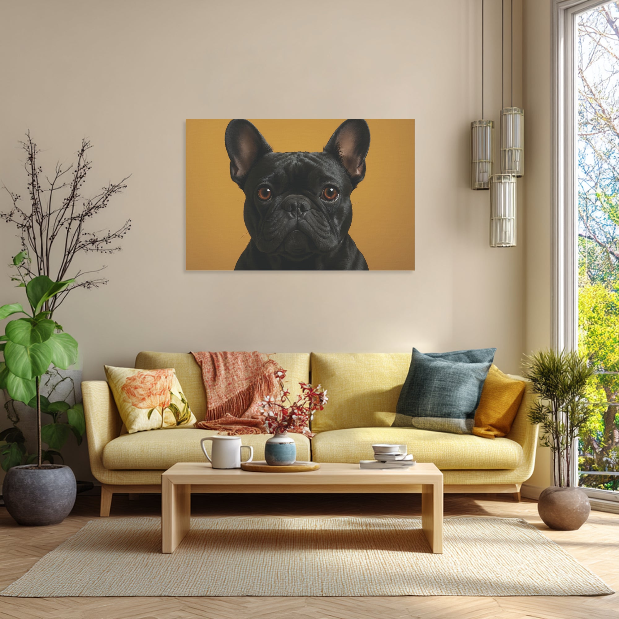 Gladys - Adorable Frenchie canvas Wall Art