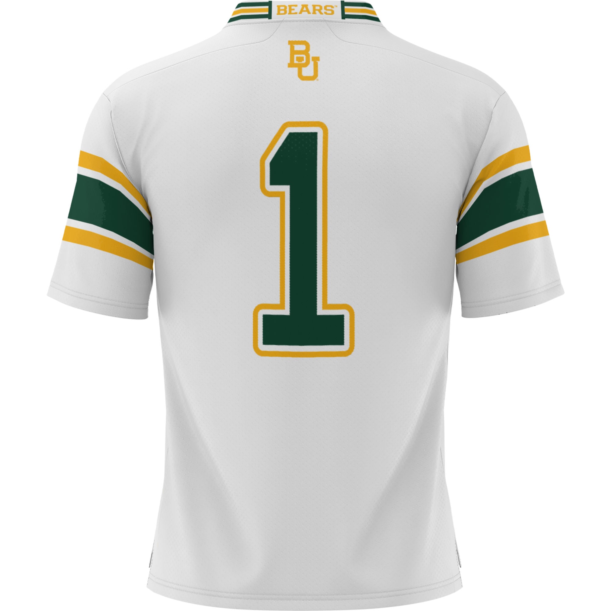 Youth #1 White Baylor Bears Football Jersey