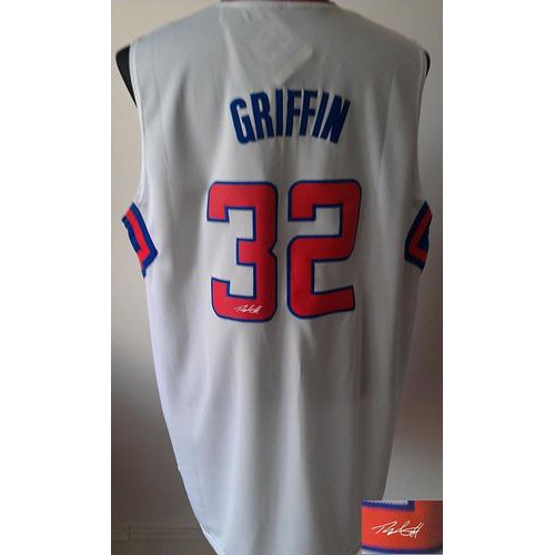 Revolution 30 Autographed Los Angeles Clippers #32 Blake Griffin White Stitched NBA Jersey Mens