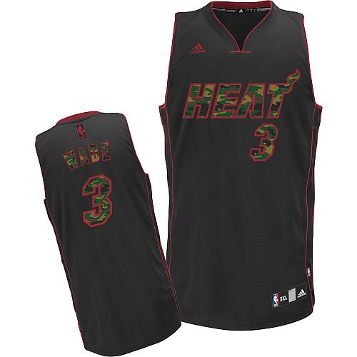 Heat Black Miami Heat #3 Jersey - Value-Priced Game Day Wear
