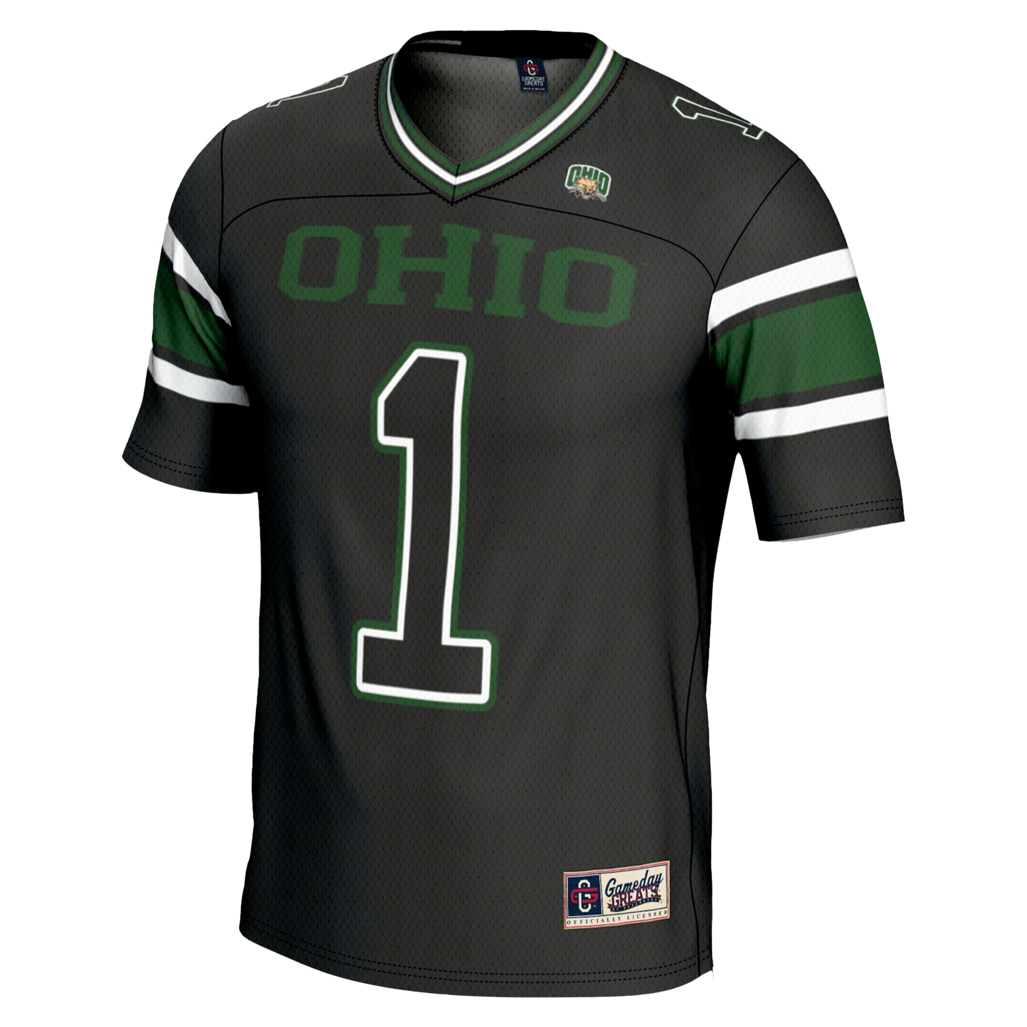 #1 Ohio Bobcats GameDay Greats Youth Endzone Football Jersey - Black