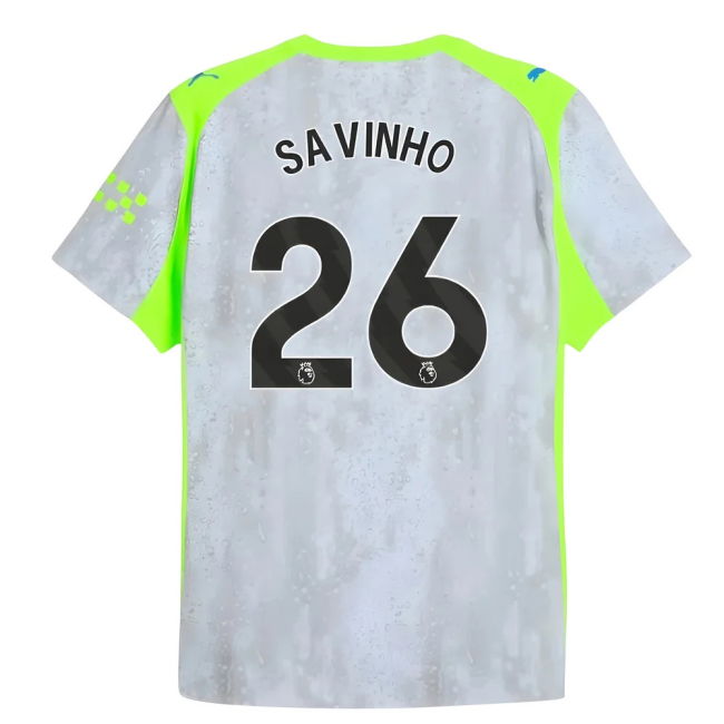 2025-2026 Man City Authentic Third Shirt (Savinho 26) (Match Day)