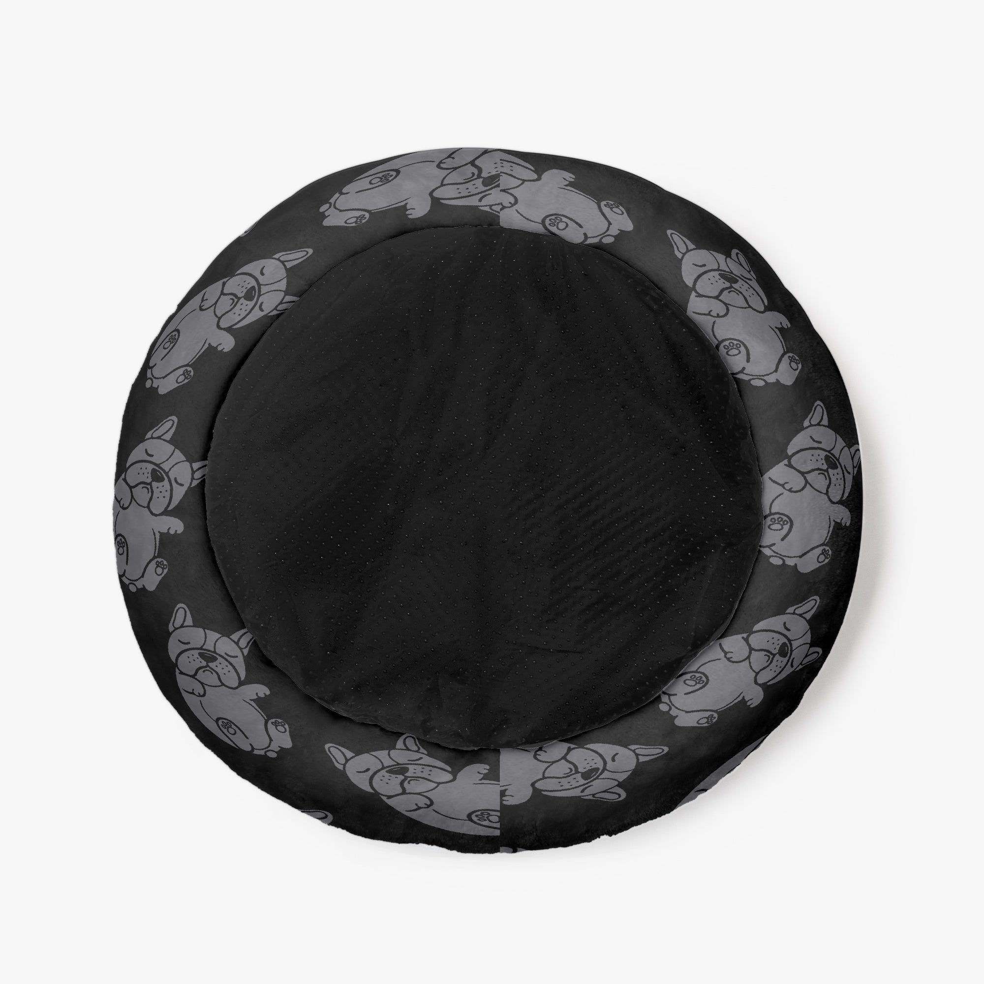 Wilson - Custom Cloud-Comfort Frenchie Bed | Personalized Anti-Anxiety Donut Bed for French Bulldogs