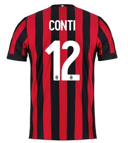 Authentic Licensed Durable AC Milan Home 201718 Conte 12 Shirt