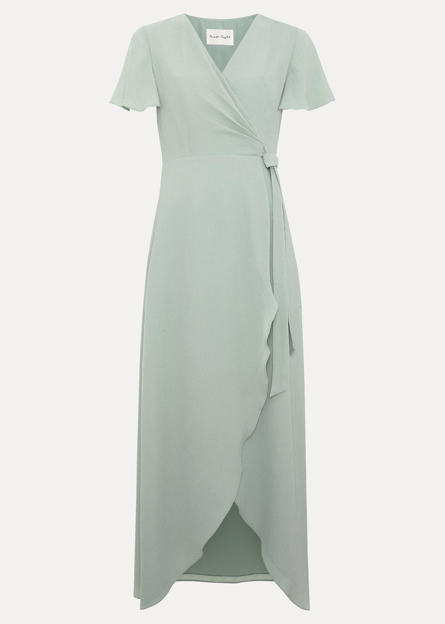 Petite Julissa Textured Wrap Maxi Dress