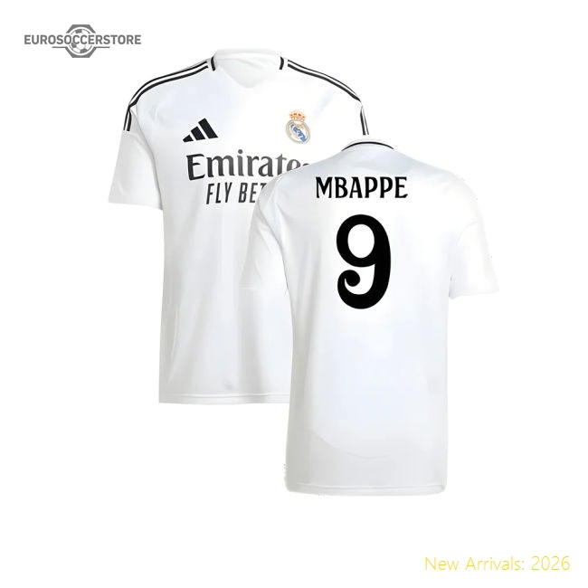 2024-2025 Madrid Real Madrid Home Jersey Shirt (Mbappe 9)