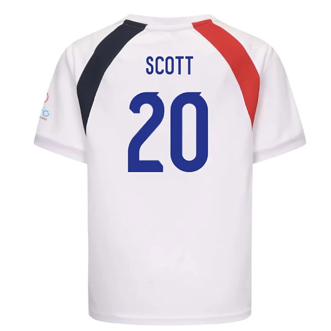 2025 England WEC Poly T-Shirt (White) - Kids (SCOTT 20)