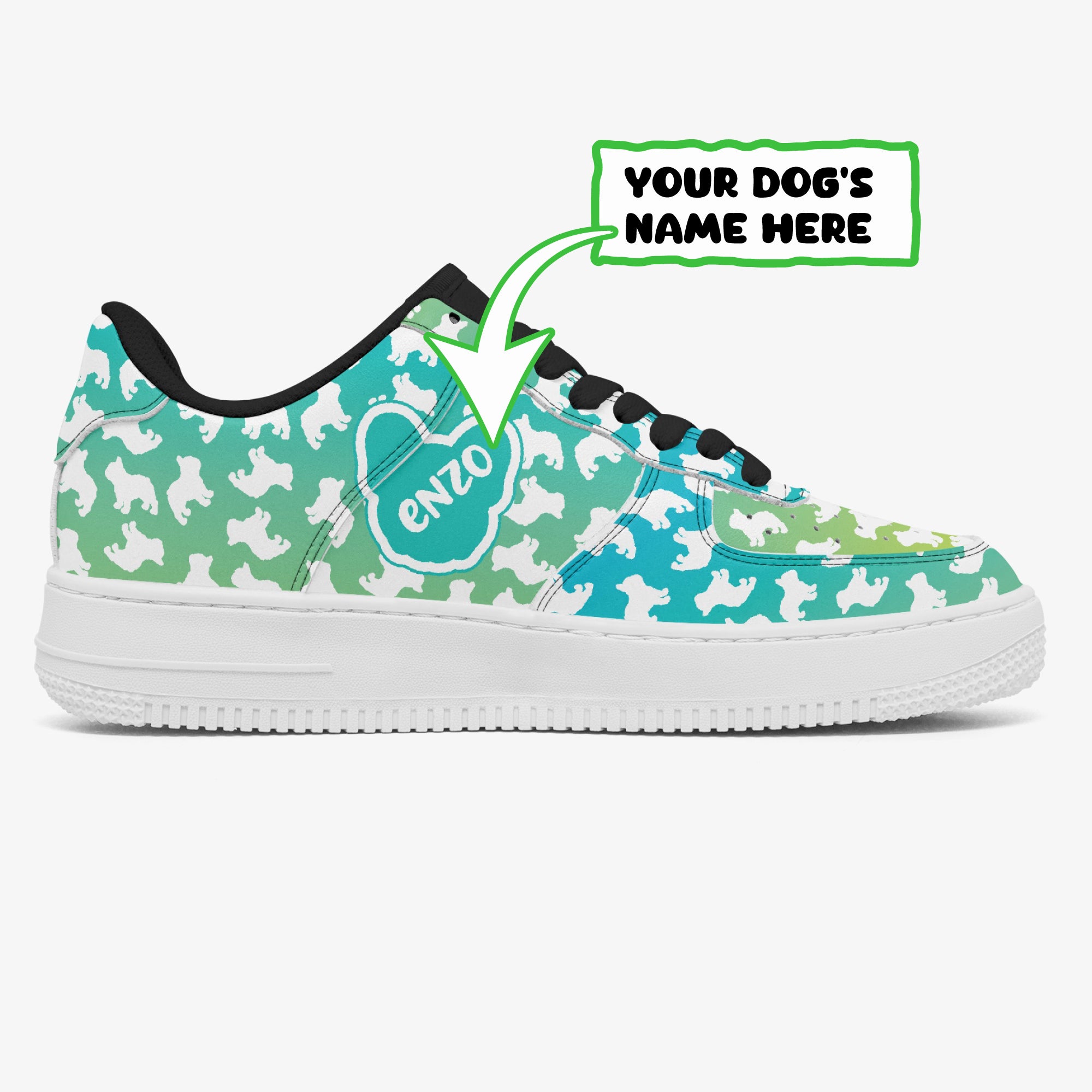 Oreo - Premium Personalized Low-top Leather Sneakers For Dog Lovers