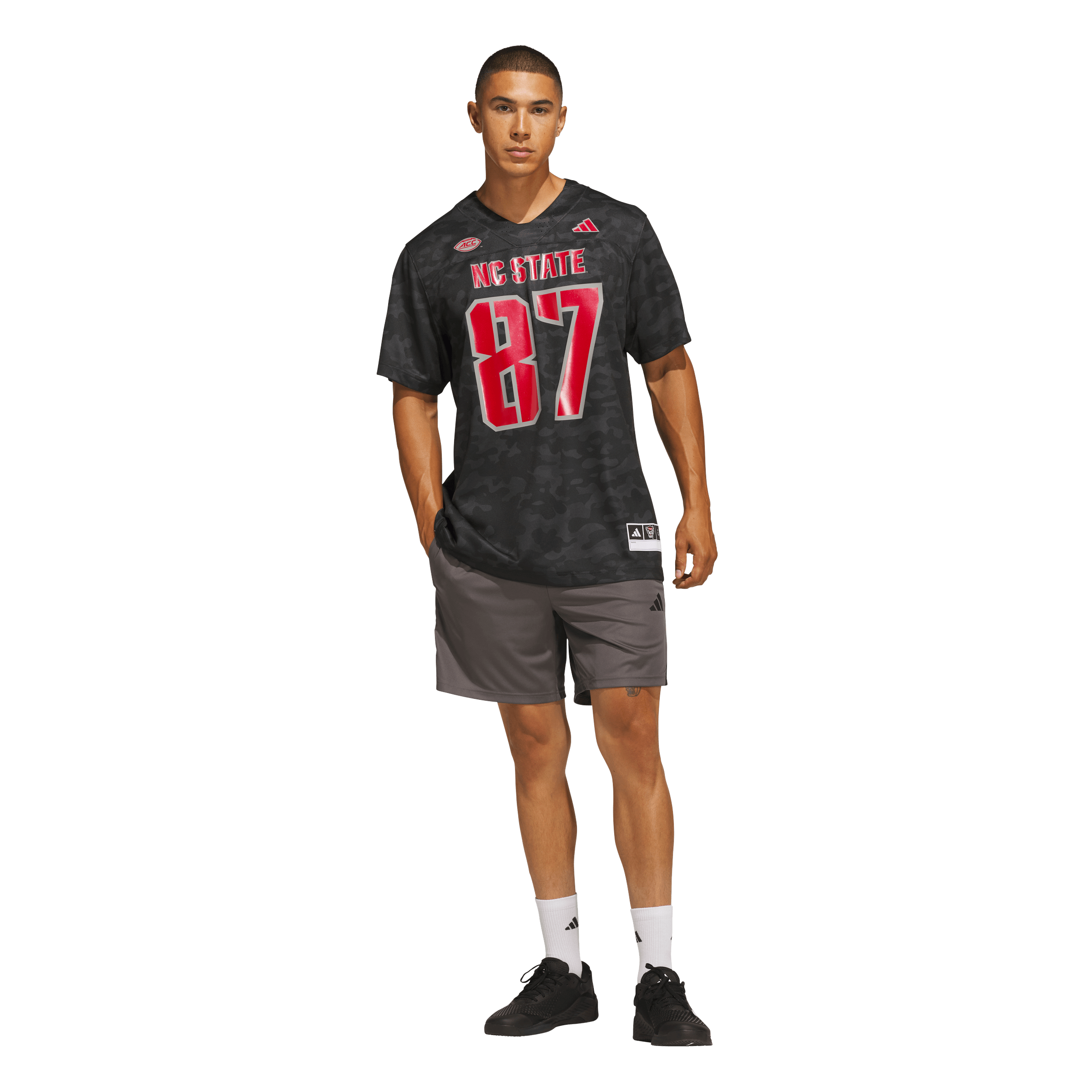 #87 NC State Wolfpack adidas Honor & Support Premier Strategy Jersey - Black