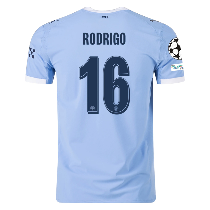 Manchester City Blue/White) 2025-2026 UCL Home Jersey – Authentic Shirt