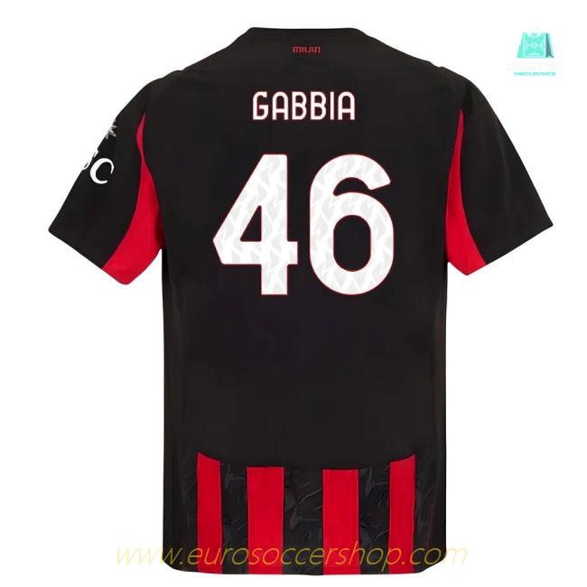 2025-2026 AC Milan Authentic Home Shirt (Gabbia 46)