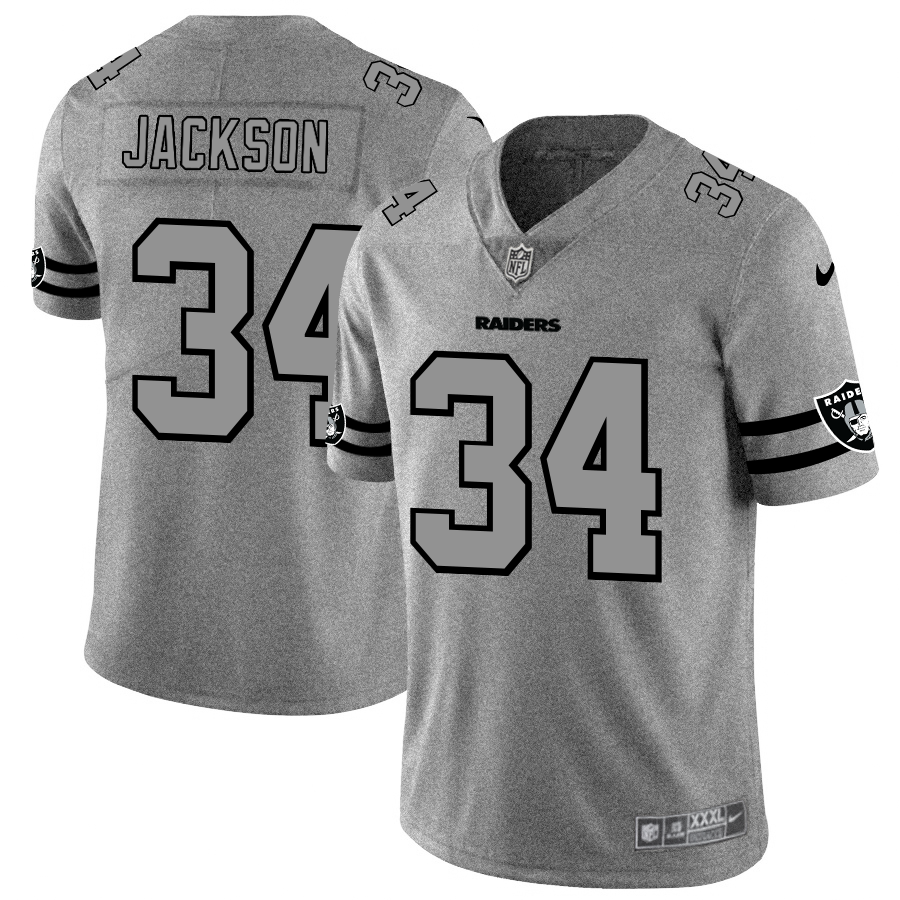 NFL Oakland Raiders #34 Bo Jackson Gray Limited Jersey - High Quality