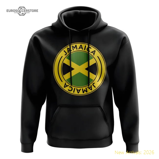 Jamaica National Team Football Badge Hoodie (black) - Cost-effective