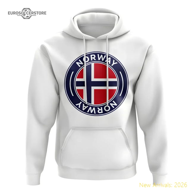 Norway Football Badge Hoodie (White)