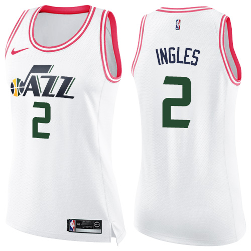 White UTA Utah Jazz #2 Nike Authentic Jersey Premium Quality