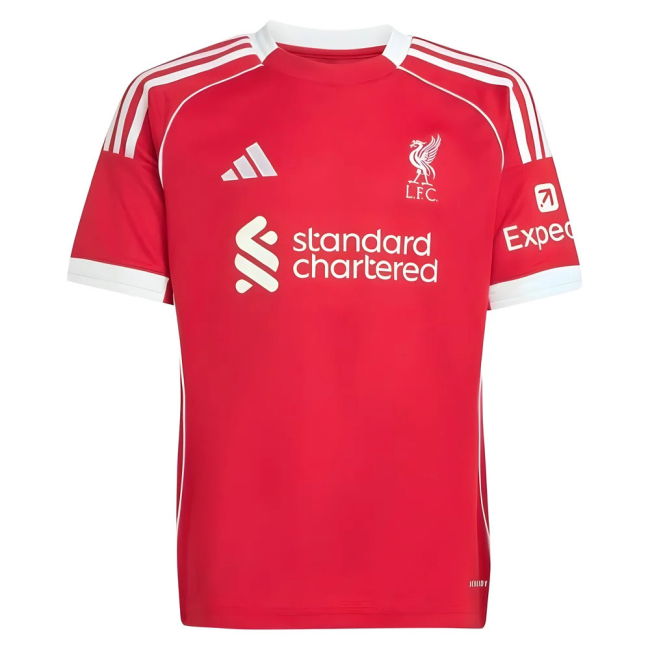 2025-20 Liverpool Home Soccer Jersey L M S Kids