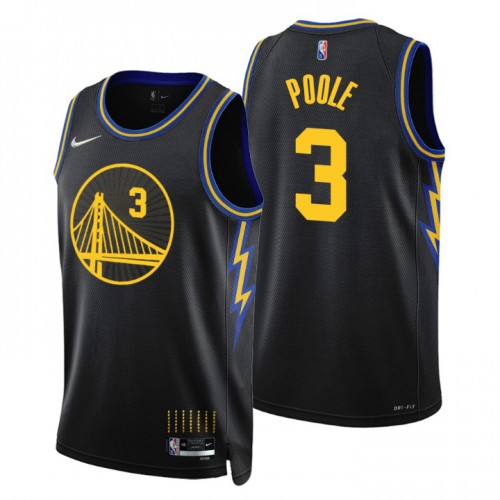 Black Nike State Warriors #3 Warriors Jersey - Durable Fabric