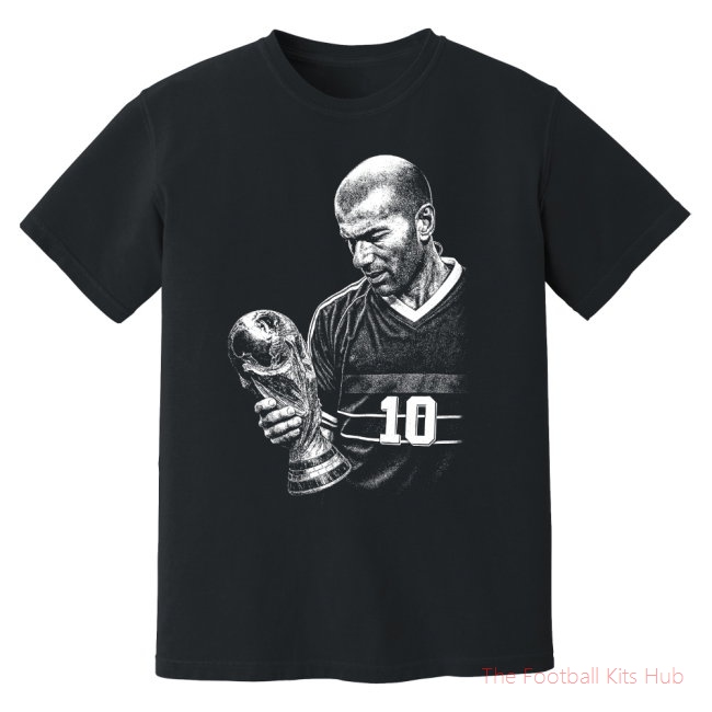 Zidane France World Cup Trophy Phantom Graphic Tee - Black