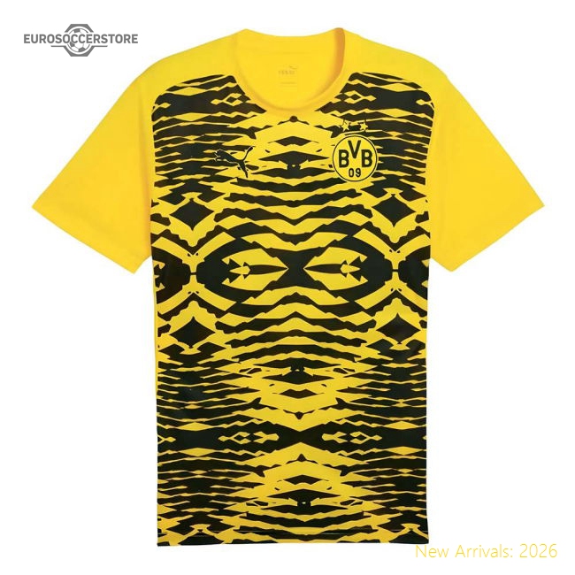 Official 2024-2025 Borussia Dortmund Prematch Ss Shirt (Yellow) - Kids