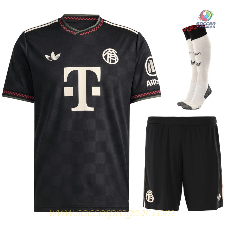 Bayern Munich Third Children's Edition'sren's Jersey Set Soccer Jersey 2025-2026 Season