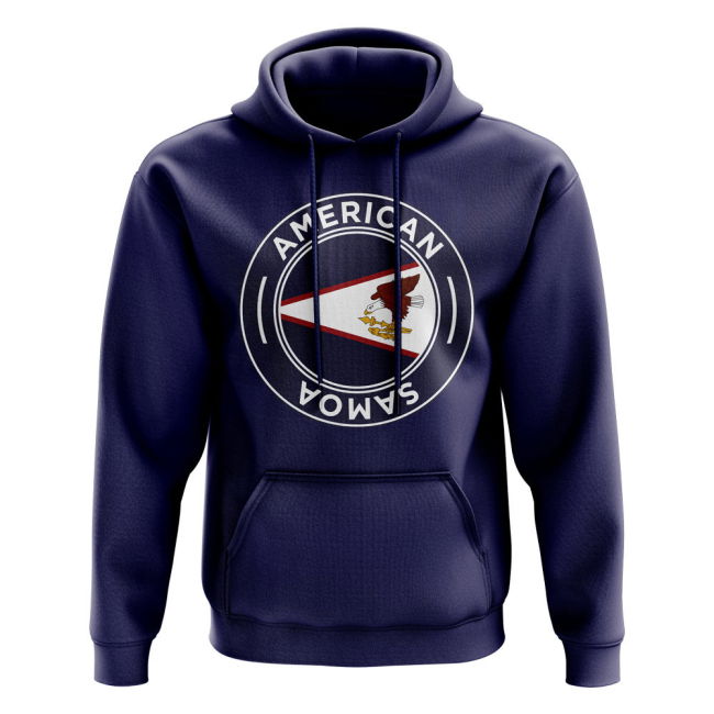 Athletic American Samoa Football Badge Hoodie (Navy) Authentic