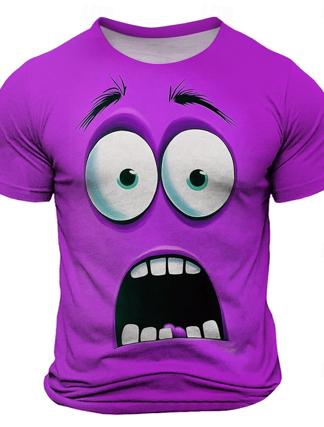Men's 3D Human face T Shirt Short Sleeve T shirt 3D Print Crew Neck Shirt Exaggerated Designer Casual Daily Club Blue Black Red Summer Spring All Seasons Clothing Apparel S M L XL XXL XXXL