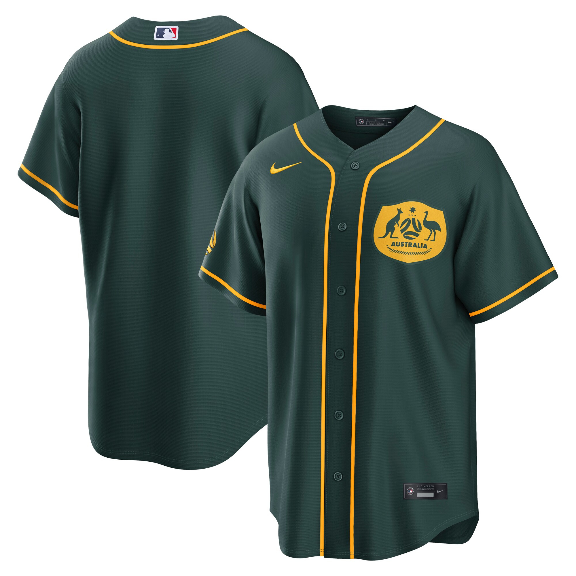 [SJH] Australia National Team x MLB Stadium Replica Jersey - Green