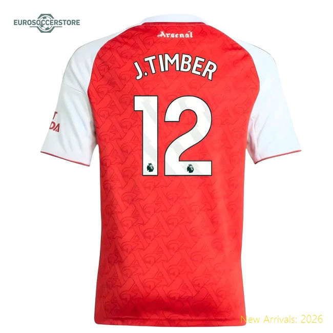 Arsenal 2024-25 Home Fan Version For Kids (J.Timber Soccer Jersey