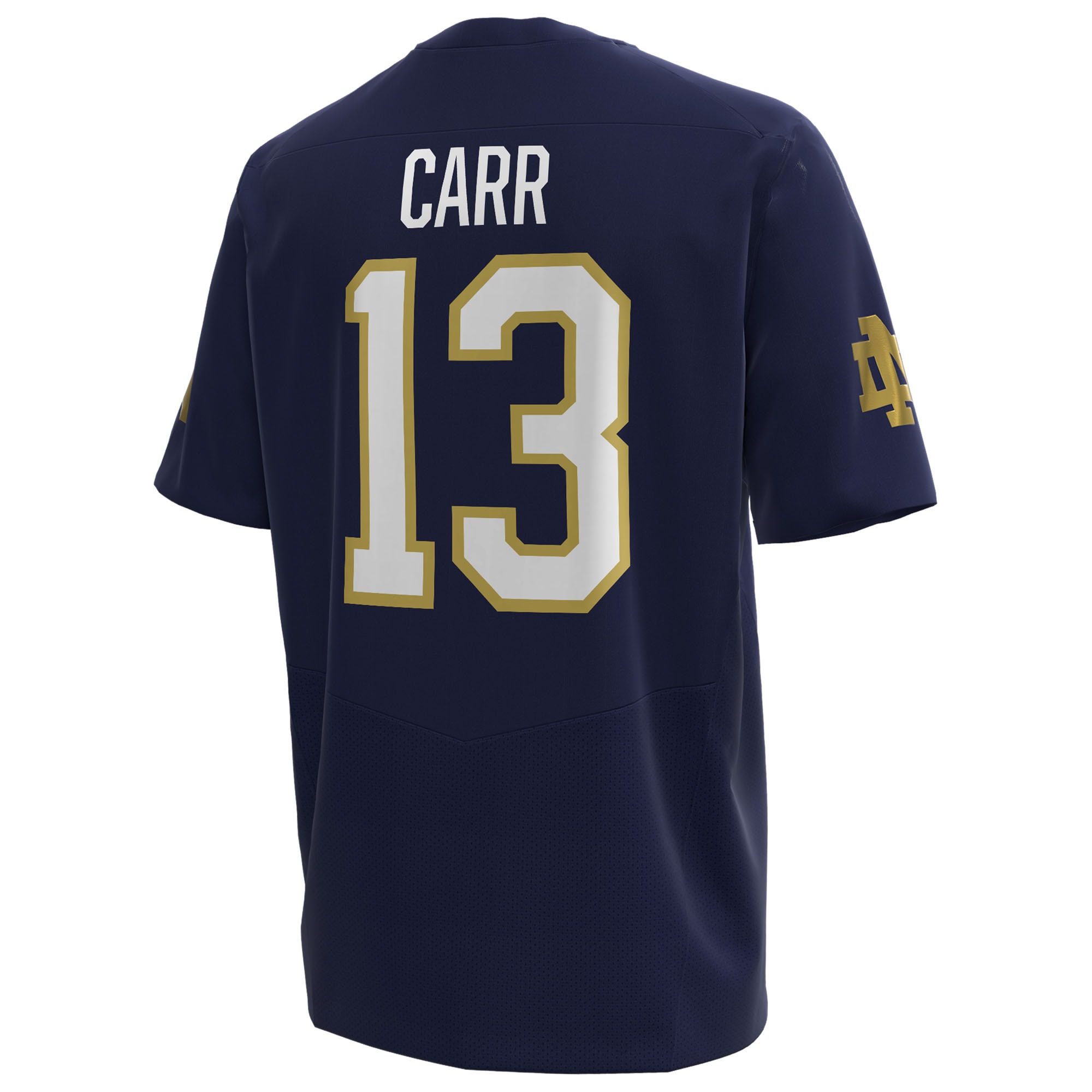 [NJP] CJ Carr Notre Dame Fighting Irish Home NIL Football Replica Jersey - Navy