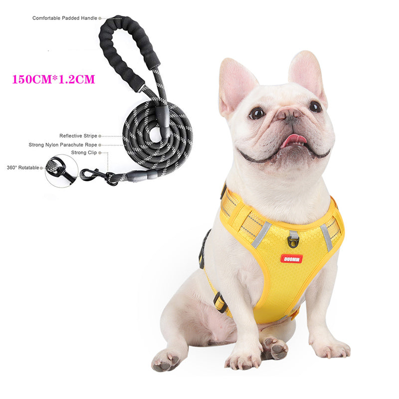 French Bulldog Premium Frenchie Harness Vest: Adjustable With Safety