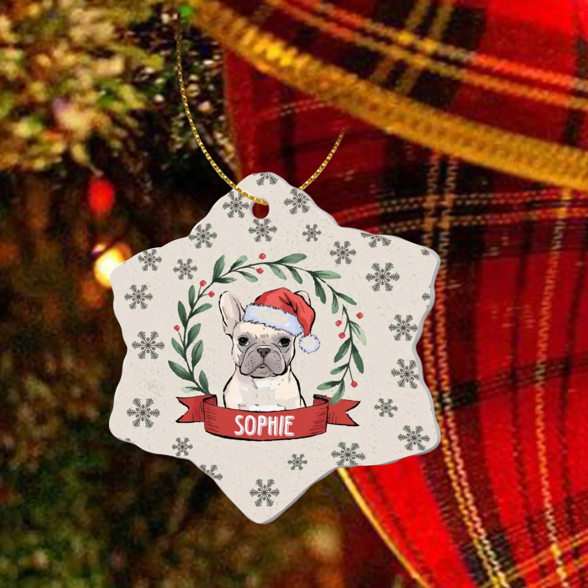 French Bulldog Lover Personalized Ornaments For Frenchie Lovers With