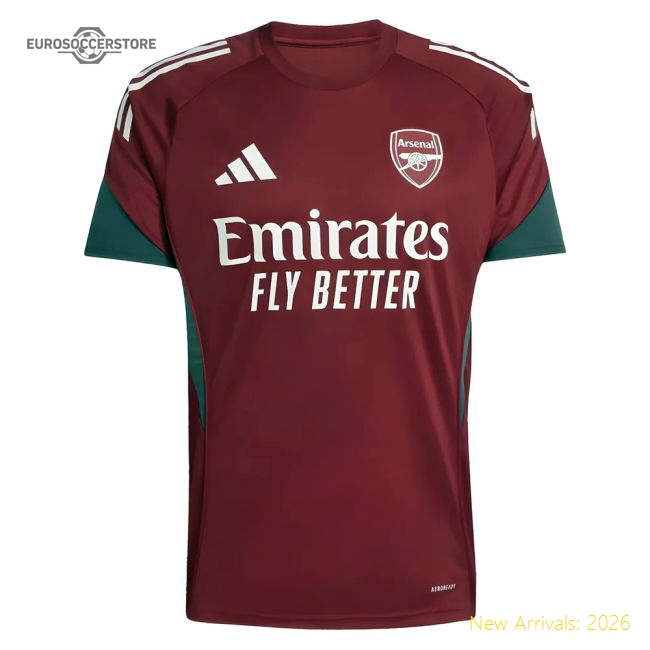 Arsenal 2025-2026 Eu Training Jersey (Burgundy) In Multiple Adult Sizes