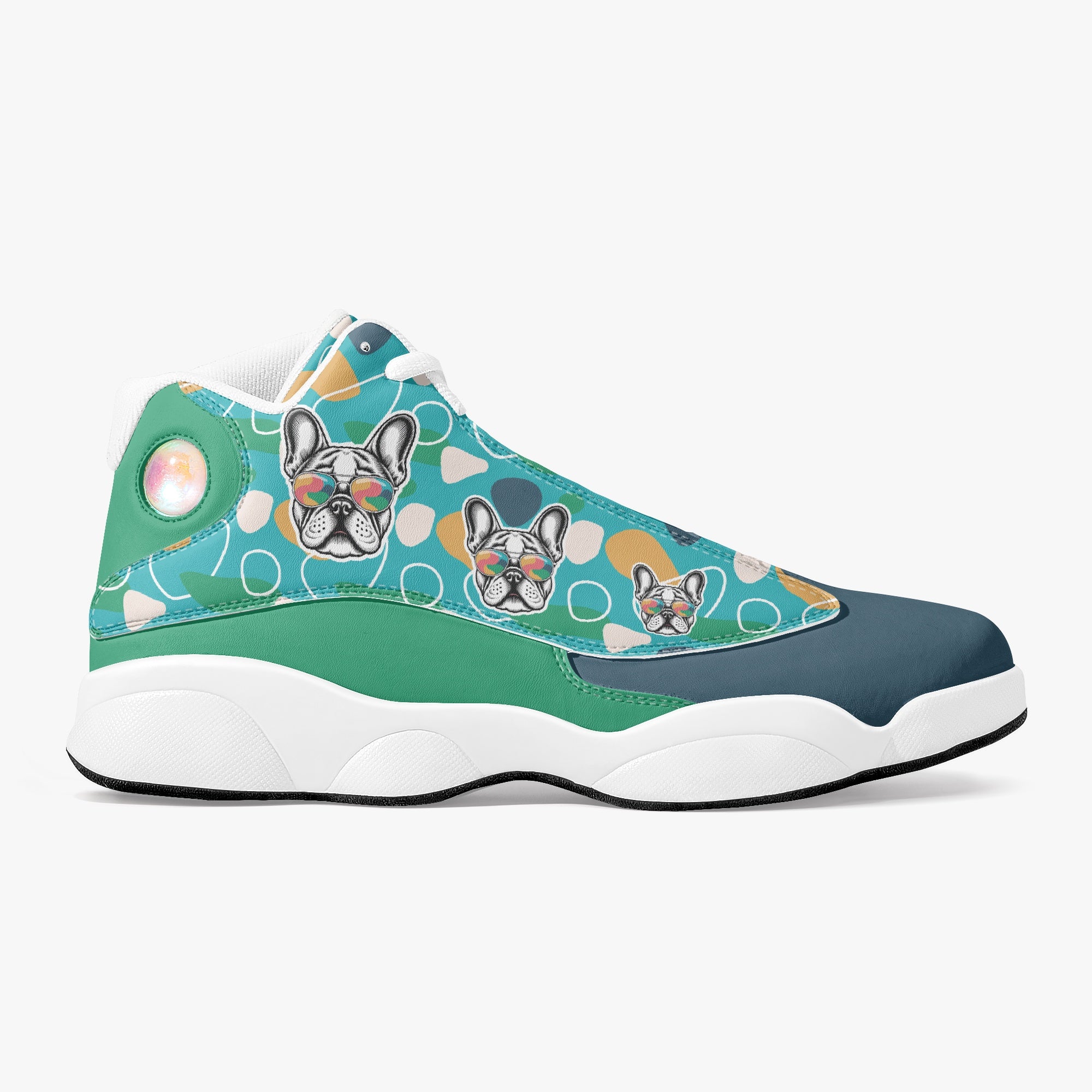Clementine - French Bulldog Themed Basketball Sneakers Outdoor Style