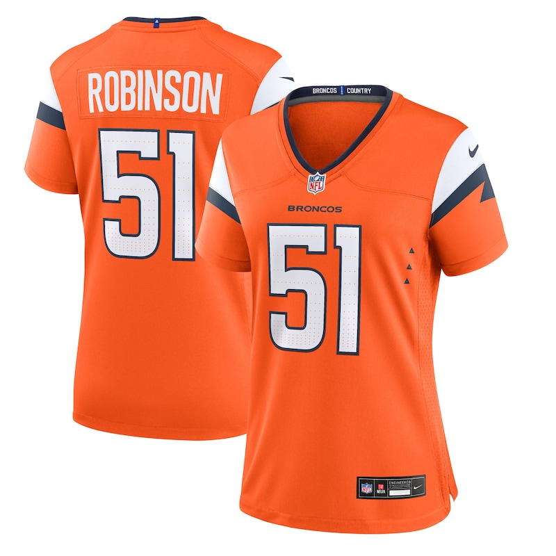 None Que Robinson Denver Broncos NFL Team Replica Jersey Football Appa