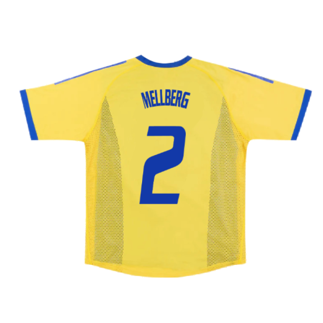 Sweden 2002-03 Home Shirt ((Very Good) S) (Mellberg 2)