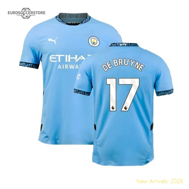 2024-2025 Premier League Home Jersey De Bruyne Advanced Textile