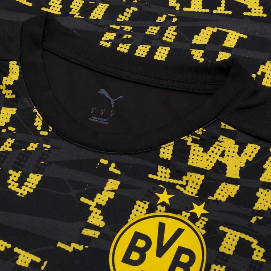 Dortmund Training T-Shirt Pre Match - PUMA Black/Faster Yellow Kids