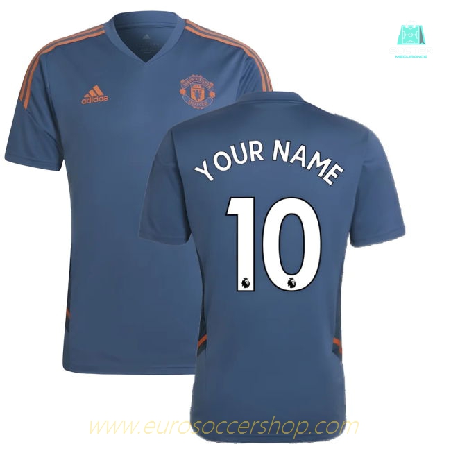 2022-2023 Man Utd Training Shirt (Blue) (Your Name)