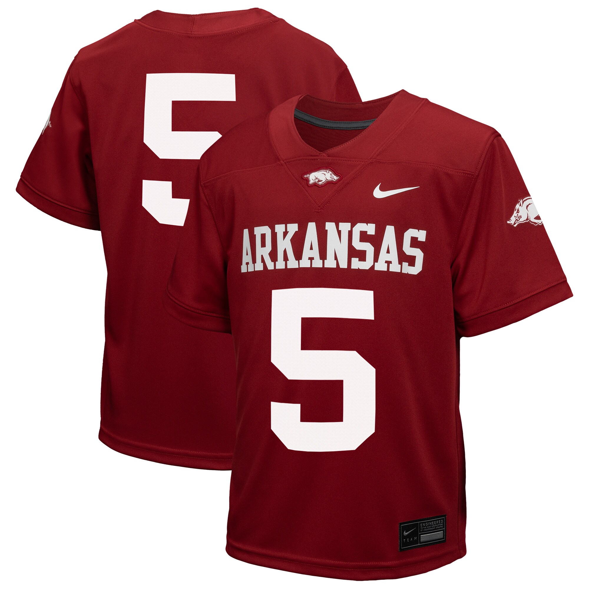 [DDG] Arkansas Razorbacks Preschool Untouchable Replica Game Jersey - Cardinal