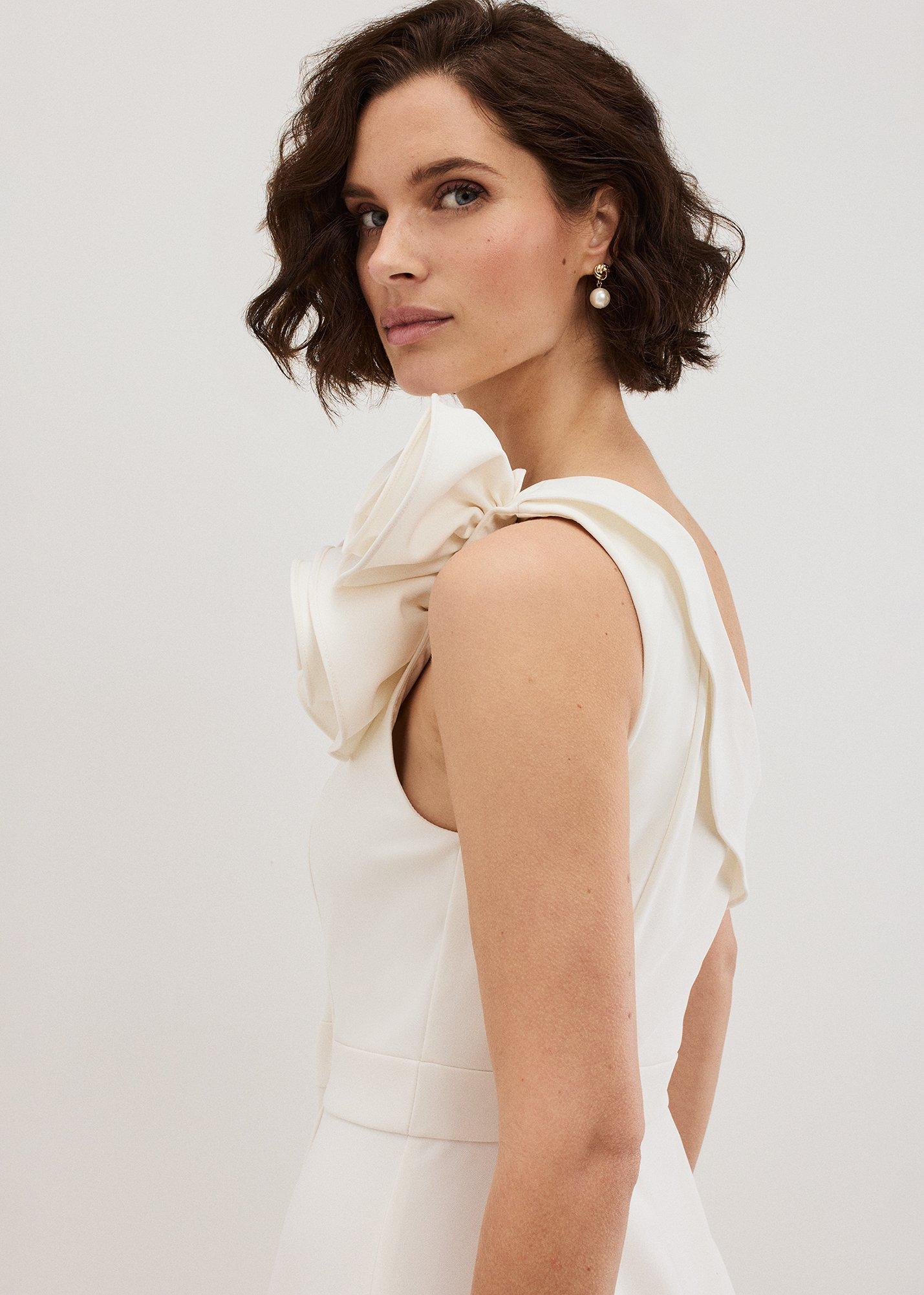 Tali Ivory One Shoulder Jumpsuit