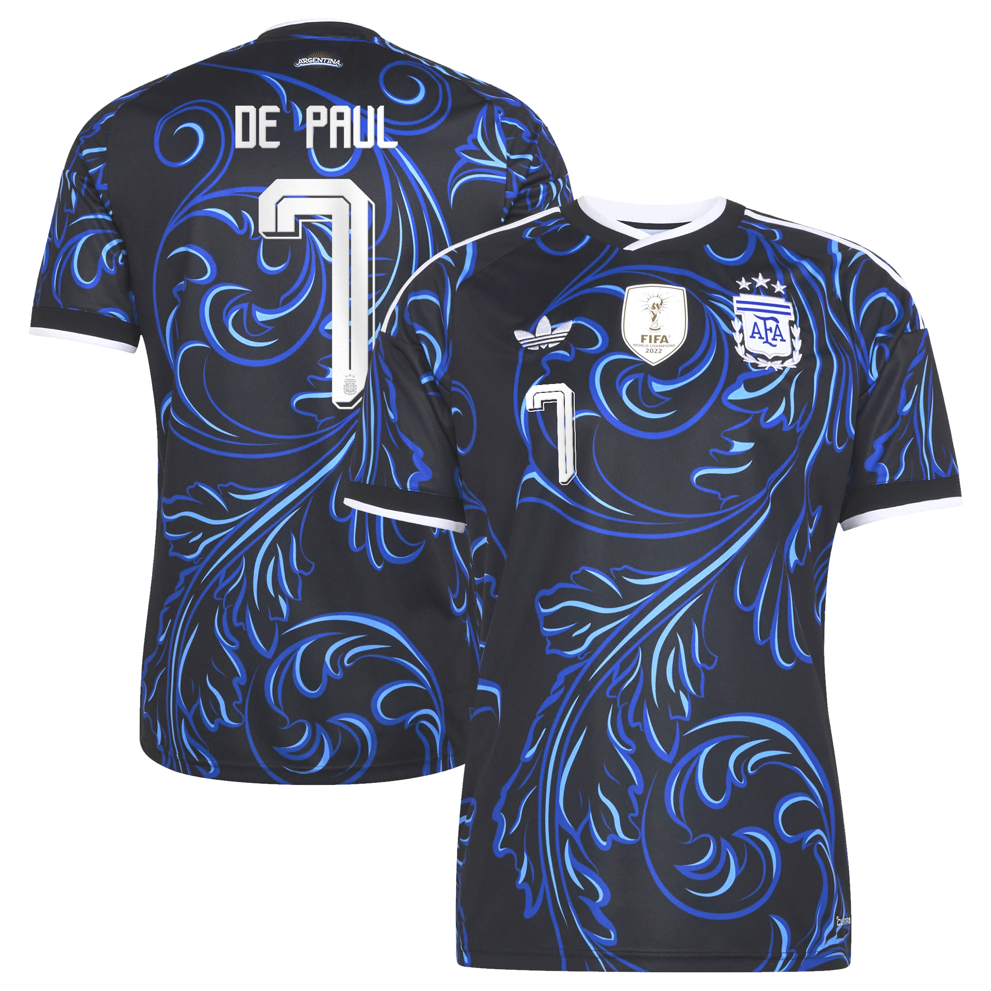 [SJH] Rodrigo De Paul Argentina National Team 2026 Away Replica Jersey - Black