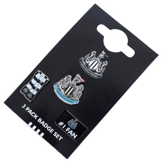 Newcastle United FC 3pc Badge Set (Collector's Item)