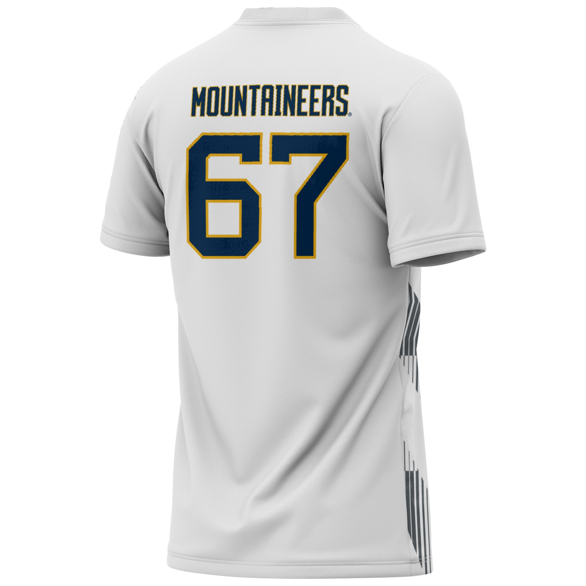 [SJH] West Virginia Mountaineers GameDay Greats Unisex Lightweight Soccer Fashion Jersey - White