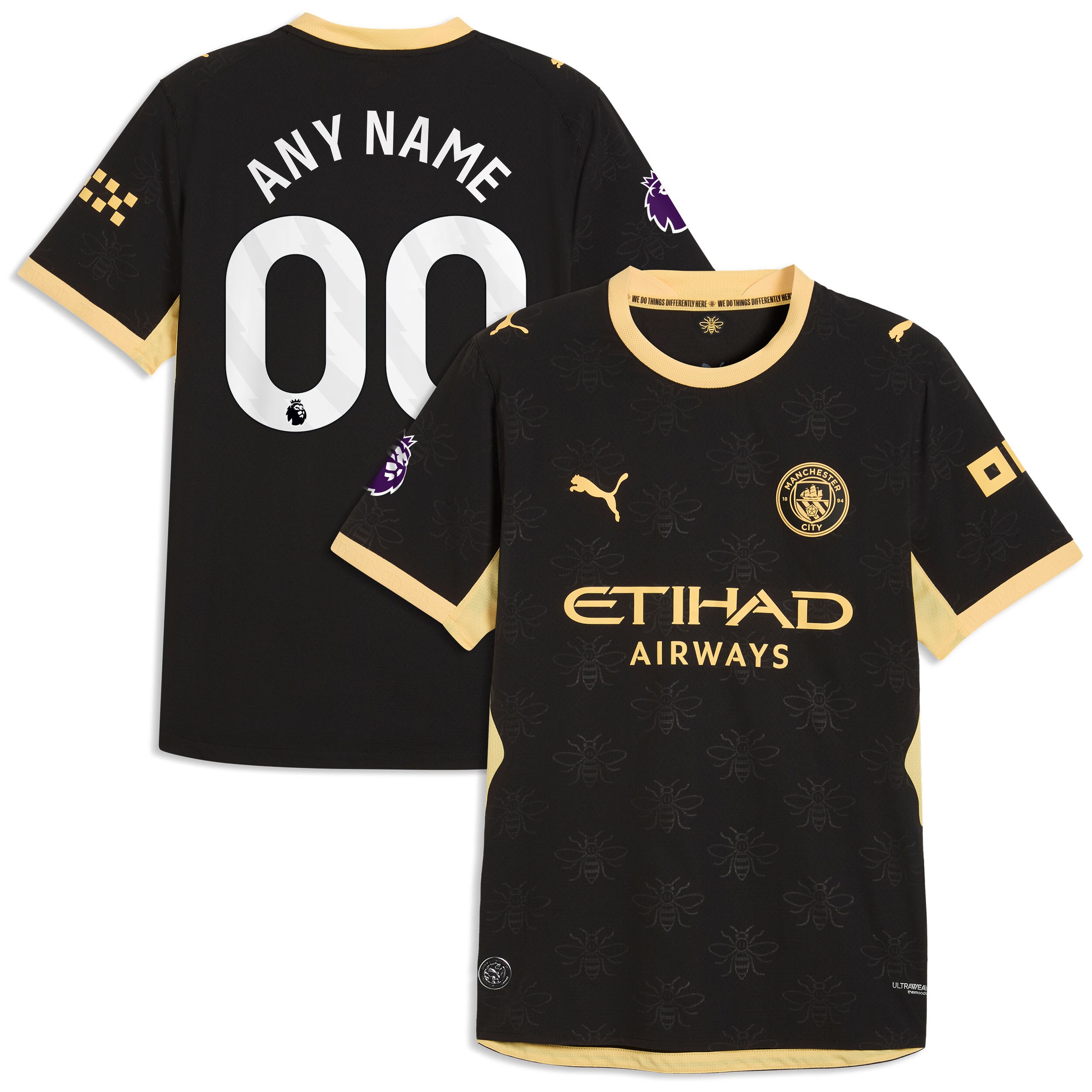 [SJH] Manchester City 2026/27 Away On-Field Authentic Custom Jersey - Black