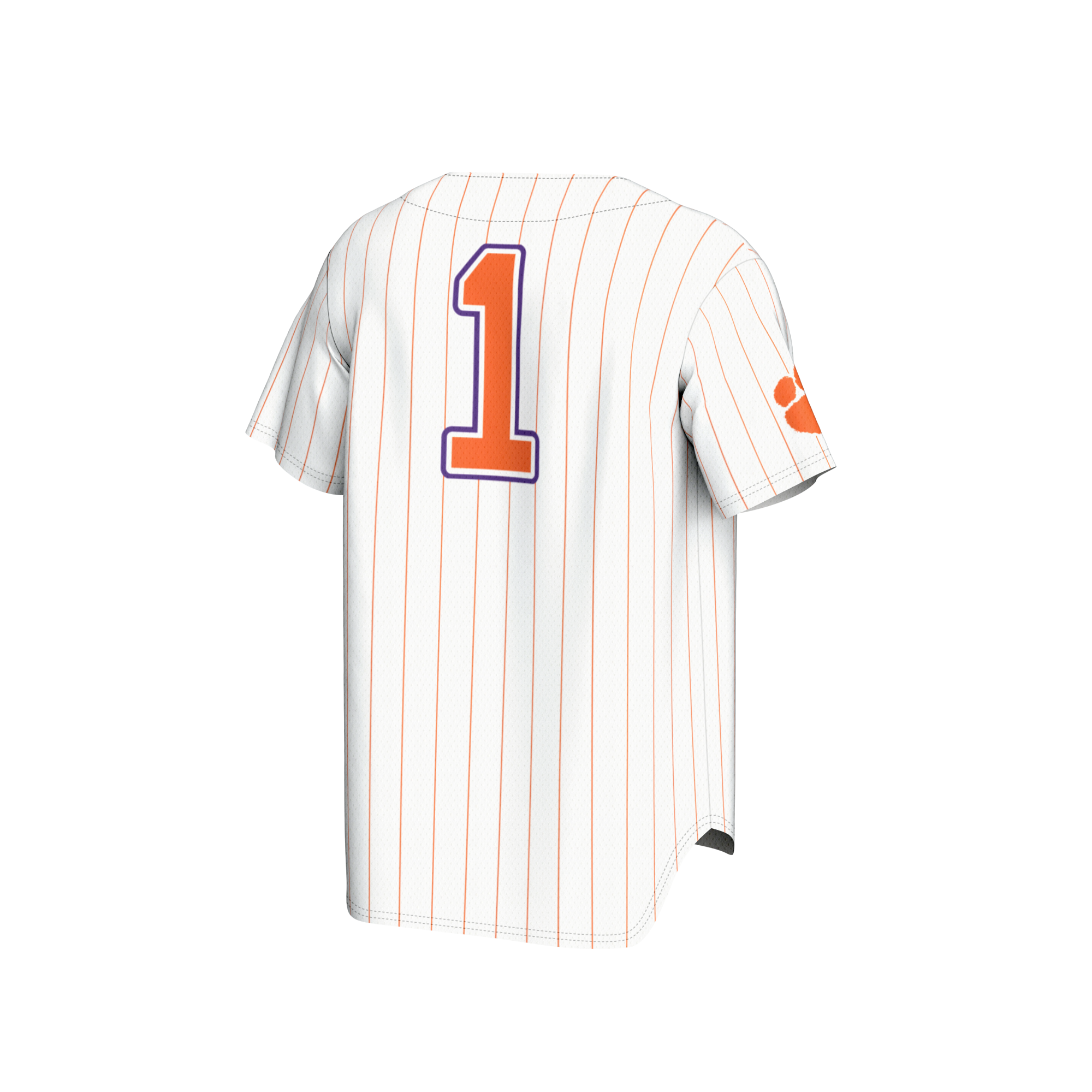[NJP] Clemson Tigers GameDay Greats Youth Lightweight Baseball Fashion Jersey - White