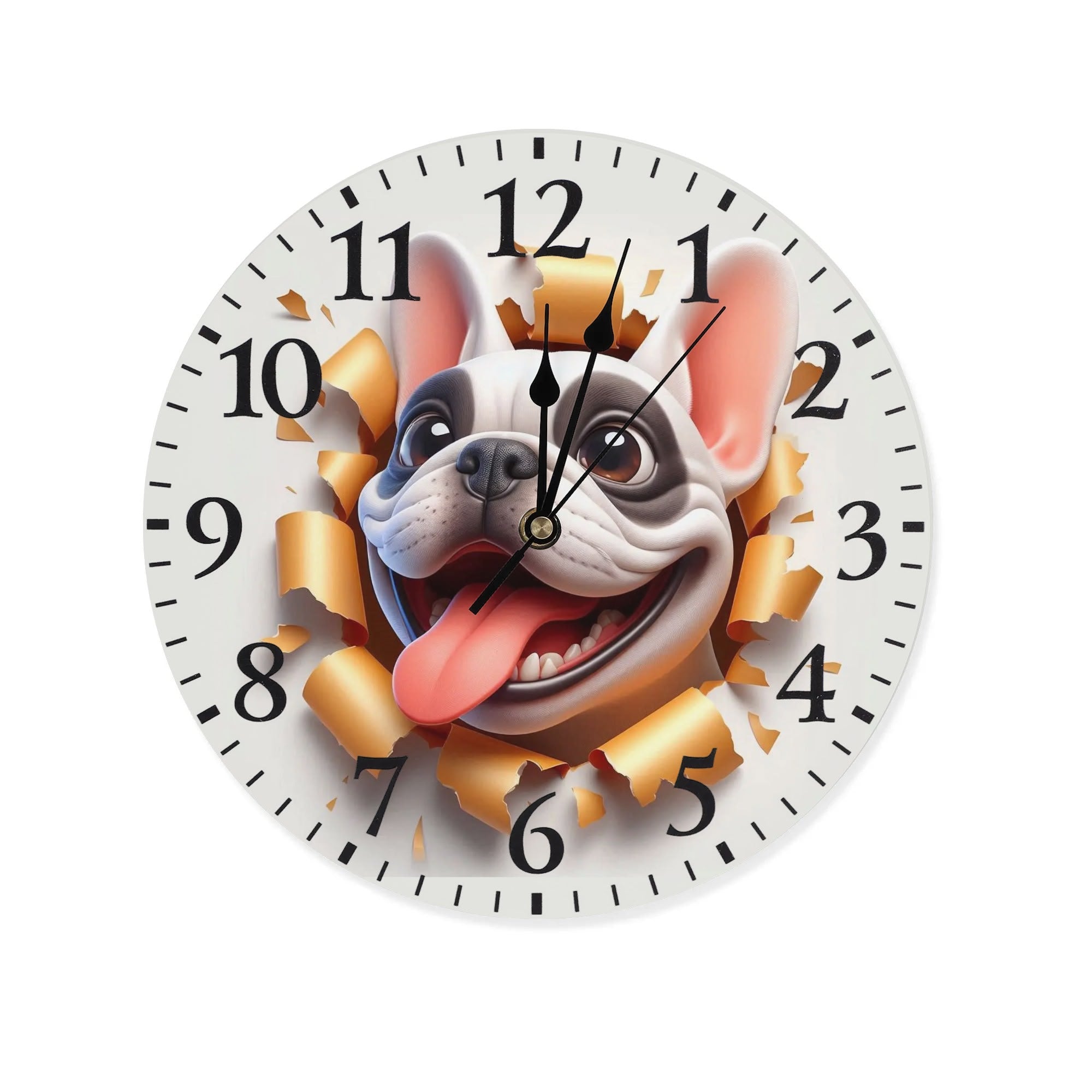 Fashion-Forward Roxy - Frameless Wall Clock for Pet Enthusiasts Premium