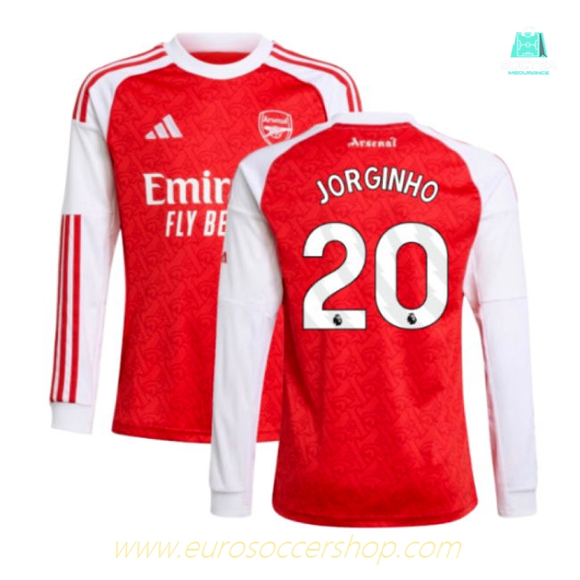 2025-2026 Arsenal Long Sleeve Home Shirt (Kids) (Jorginho 20)